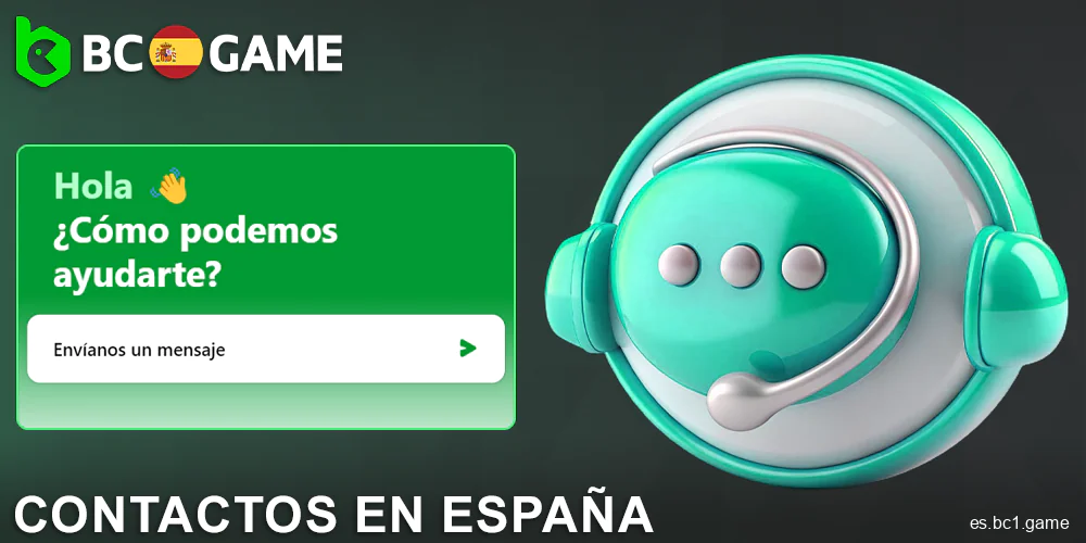 Métodos de contacto en BC.Game España