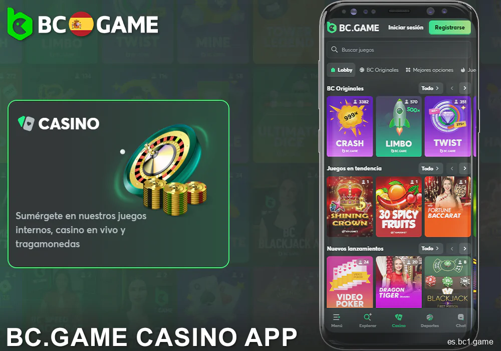 Casino en vivo en BC.Game app para jugadores españoles