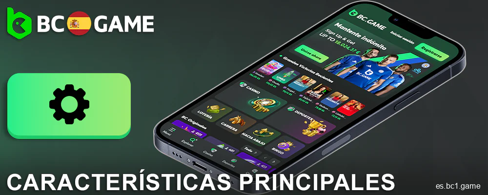 Características de la app BC.Game para españoles