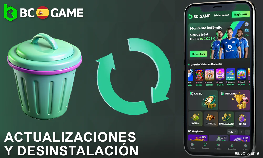 Actualización de la aplicación BC.Game para españoles