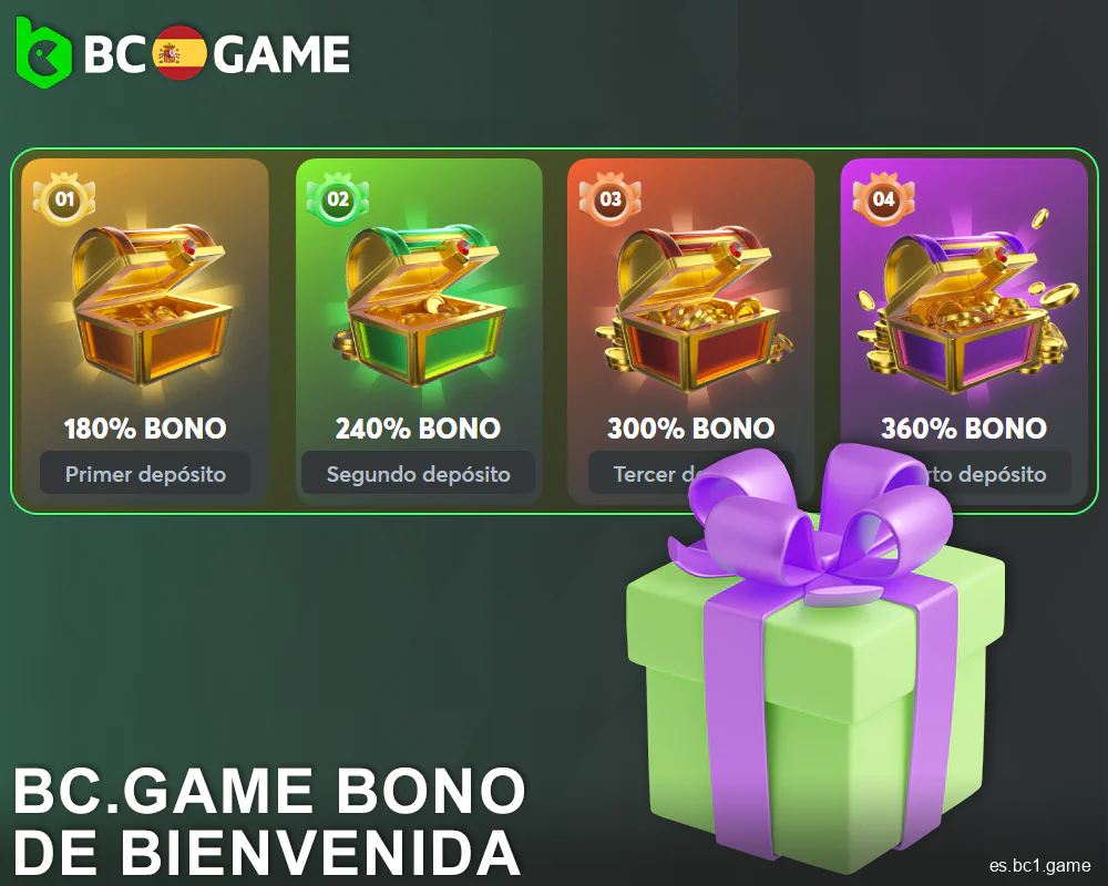 Bonificación por el primer depósito en BC.Game ES