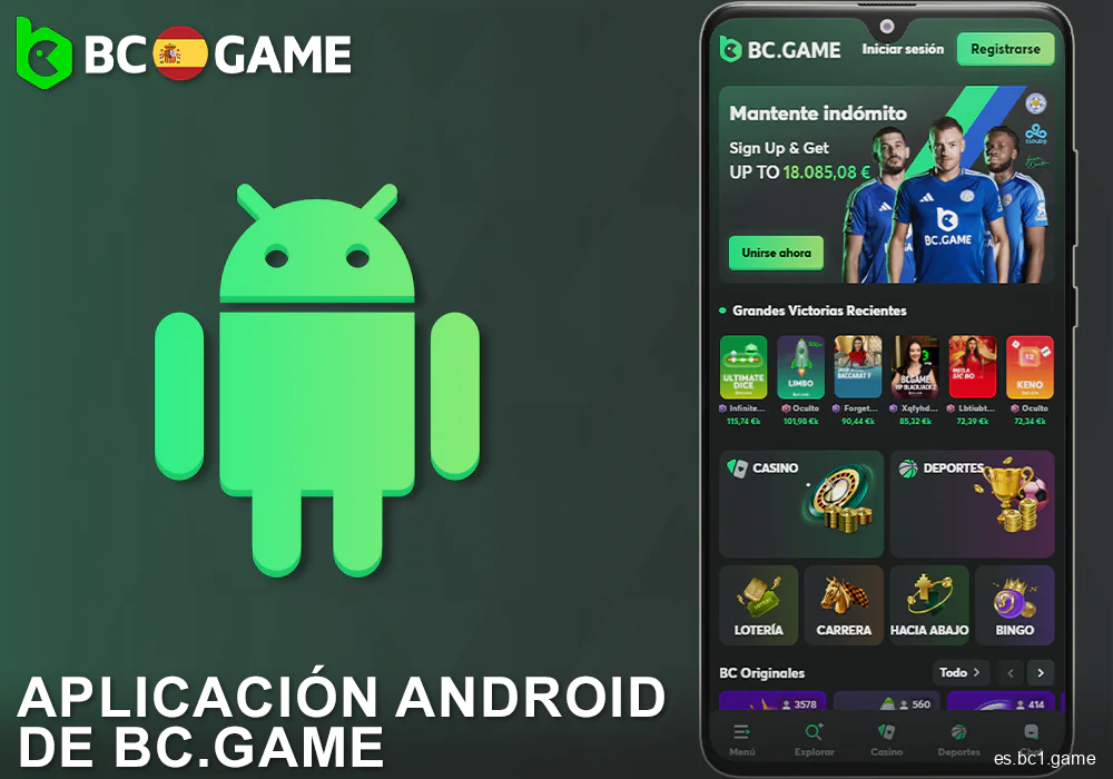 Aplicación BC.Game España para Android