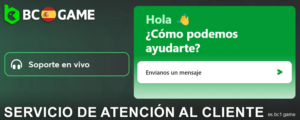 Contactos en BC.Game Casino para españoles