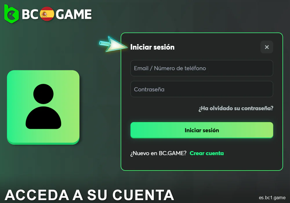 Cómo acceder a tu cuenta de BC.Game para españoles